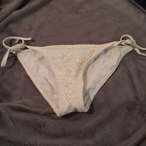 White lace tie bikini bottom